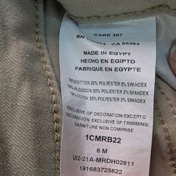 Lee Women's Bermuda Tan Shorts Sz 8M - Picture 5 of 5